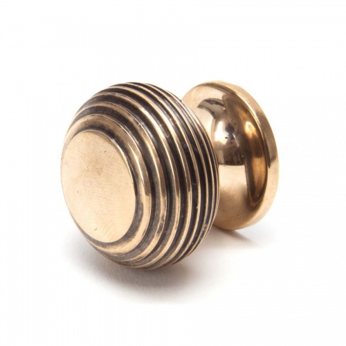 Polished Bronze Beehive Cabinet Knob - Small